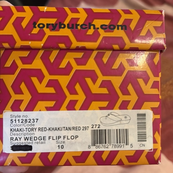 Tory Burch Red and Beige Women's Sandals - Picture 6 of 6